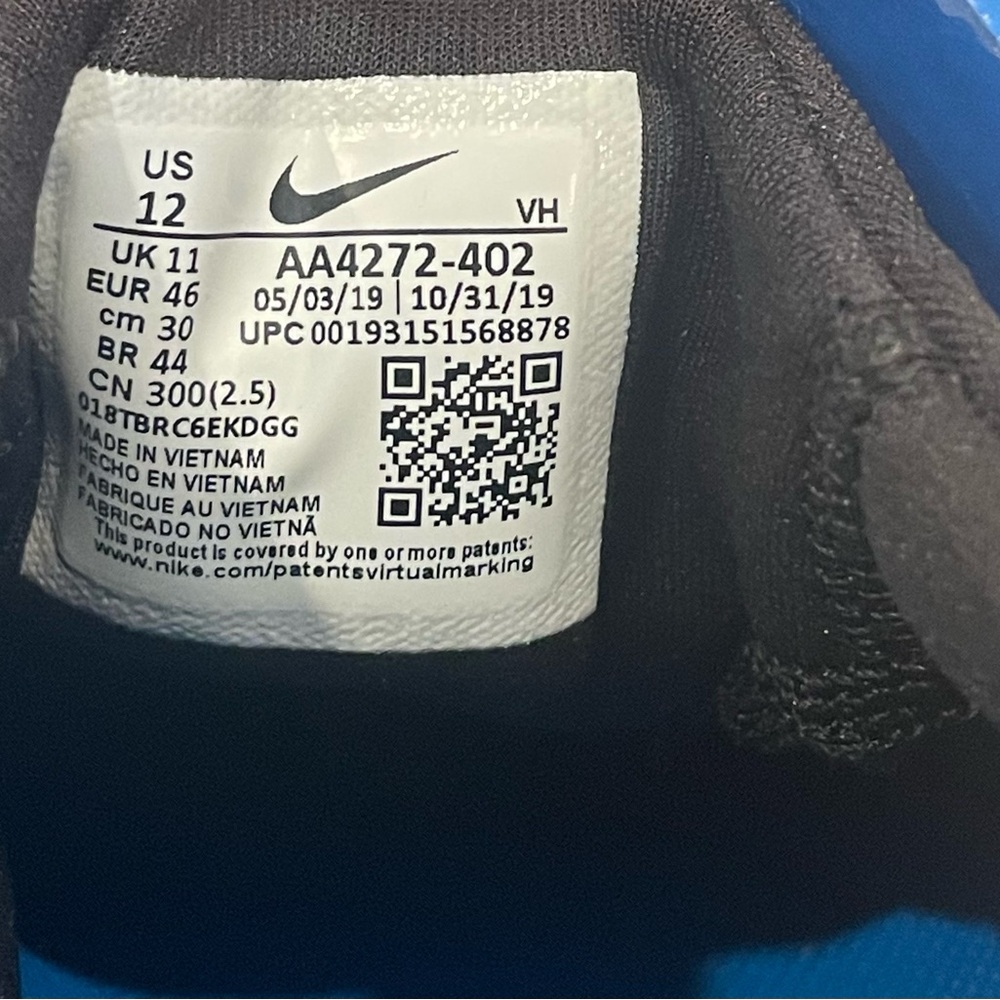 Nike Blue and Black Men's Hyper Huarache Sneakers - Picture 7 of 7